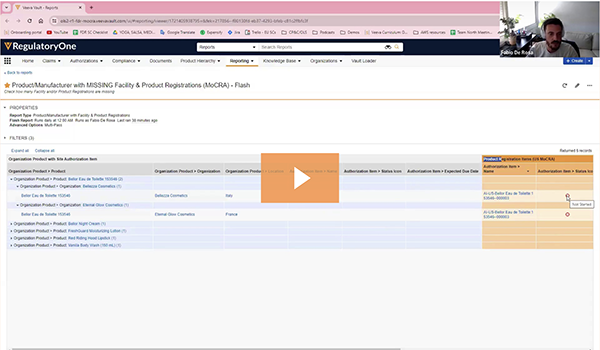 RegulatoryOne - MoCRA Demo