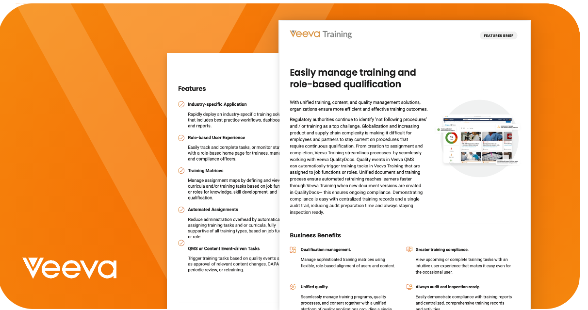Veeva QualityOne Training Brief